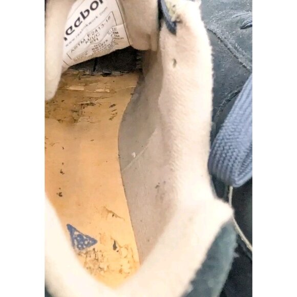 Reebok Athletic Safety Shoe Suede blue tone Women's Size 7.5 Mens 5.5 READ - Picture 5 of 16